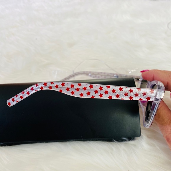 Saint Laurent glitter and red star sunglasses - Picture 4 of 12